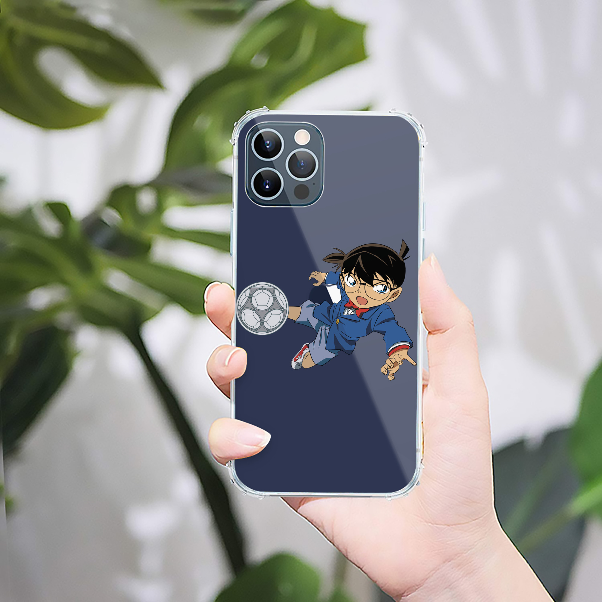 （画像用） 名探偵コナン 江戸川 コナン Detective Conan Conan Edogawa 【iPhone 12シリーズ対応】透明スマホケース（クリアソフトケース）